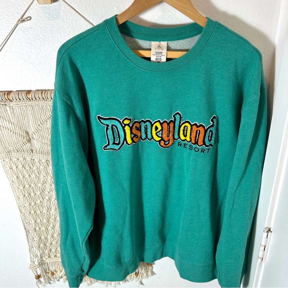 70’s Vintage Disneyland Resort Disney Embroidered Teal Crewneck Sweatshirt XXL